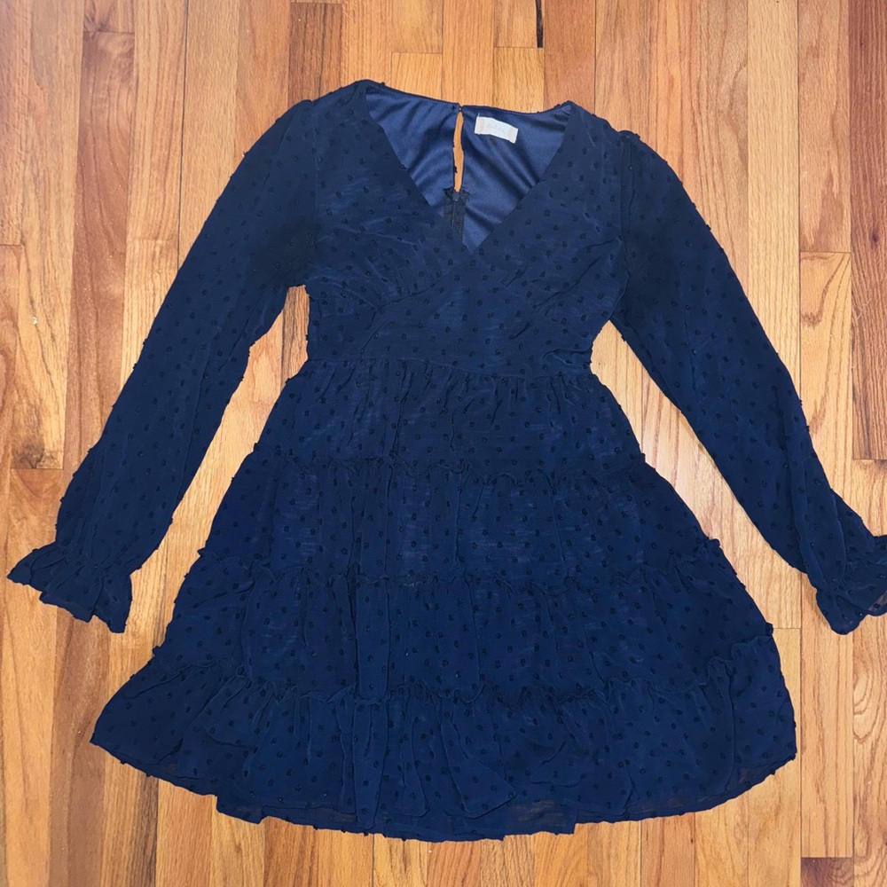 Altar'd State Navy Long Sleeve Dress